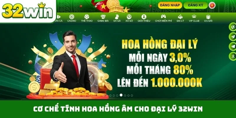 Đại lý 32WIN Cơ chế tính hoa hồng âm cho đại lý 32WIN
